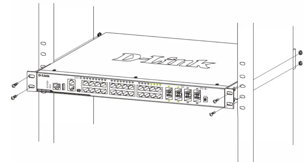 D-Link DXS-3400-24SC 24-Port Layer 3 Stackable 10 Gigabit Fiber Managed Switch - Switch 1