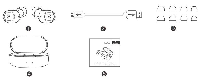 Soundpeats TrueFree - Package Content