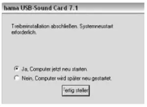 hama 00051620 USB Sound Card 7.1 Surround - instalation1