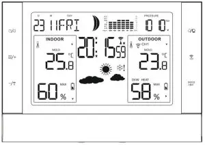 hama 00186418 Black Line Plus Weather Station