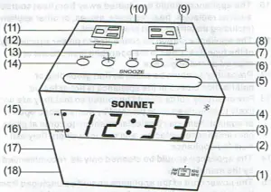 SONNET R 1415BT Bluetooth Power Station Clock Radio - fig