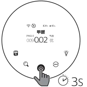 Switch off the air purifier