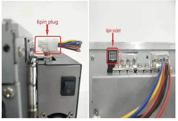 MicroBT Avalon Miner 1047 Bitcoin Btc Miners - Plug the power supply 6pin plug into the 6pin socket of the miner