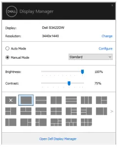 DELL S3422DW 34 Inch Ultrawide WQHD Curved Monitor-Auto Mode