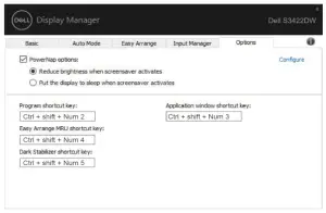 DELL S3422DW 34 Inch Ultrawide WQHD Curved Monitor- Keys