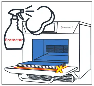 Merrychef eikon e4s Daily oven cleaning - Cool down the oven Wear PPE 7