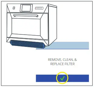 Merrychef eikon e4s Daily oven cleaning - Cool down the oven Wear PPE 9