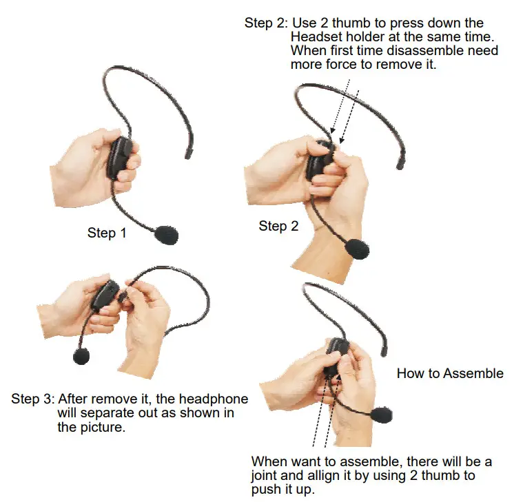 RETEKESS TT123 2 4G Wireless Microphone-How to dissemble