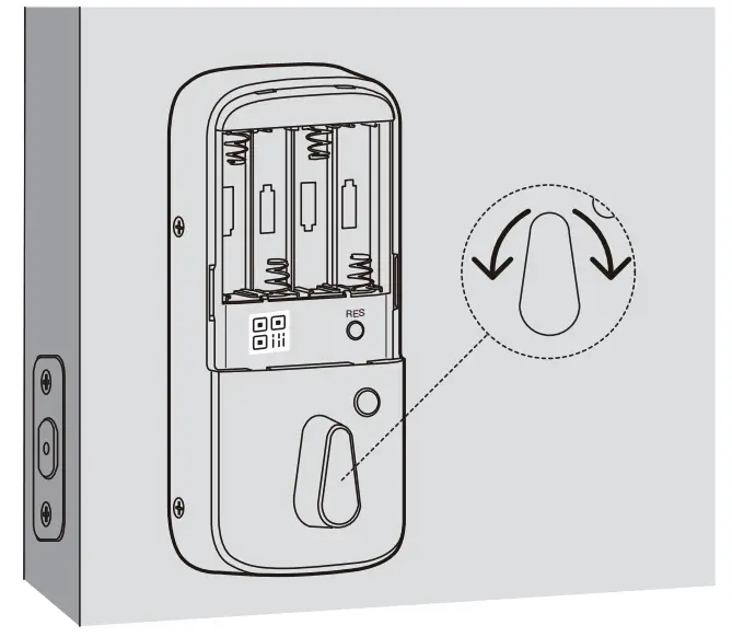 Revolo WFP01 WiFi Smart Lock - battery cover 2