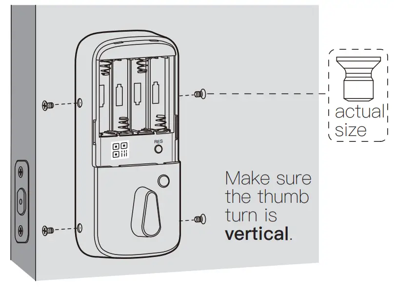 Revolo WFP01 WiFi Smart Lock - battery cover 3