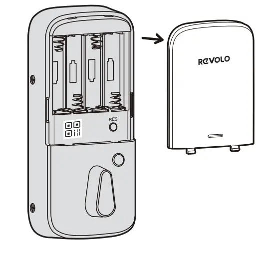 Revolo WFP01 WiFi Smart Lock - battery cover 7