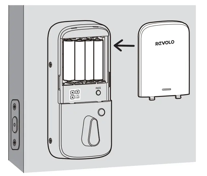 Revolo WFP01 WiFi Smart Lock - battery cover