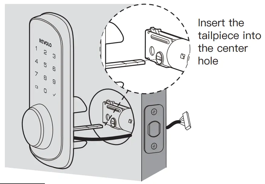 Revolo WFP01 WiFi Smart Lock - center hole