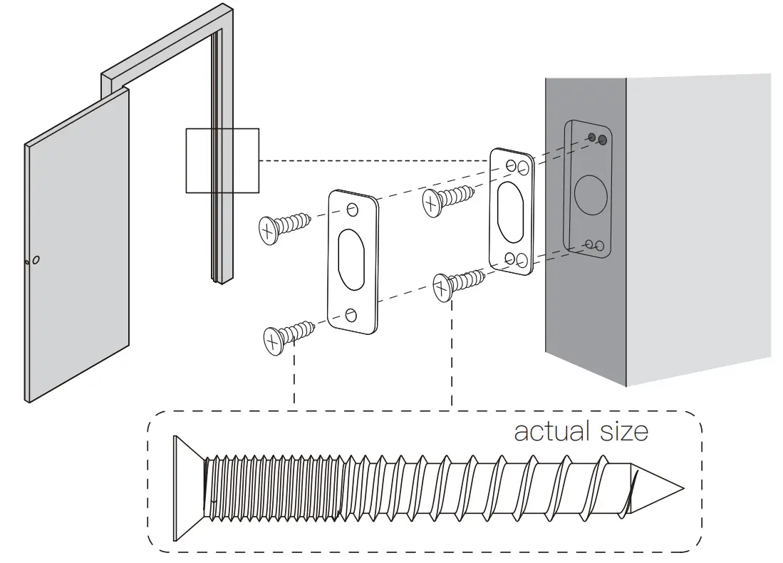 Revolo WFP01 WiFi Smart Lock - supplied screws 2
