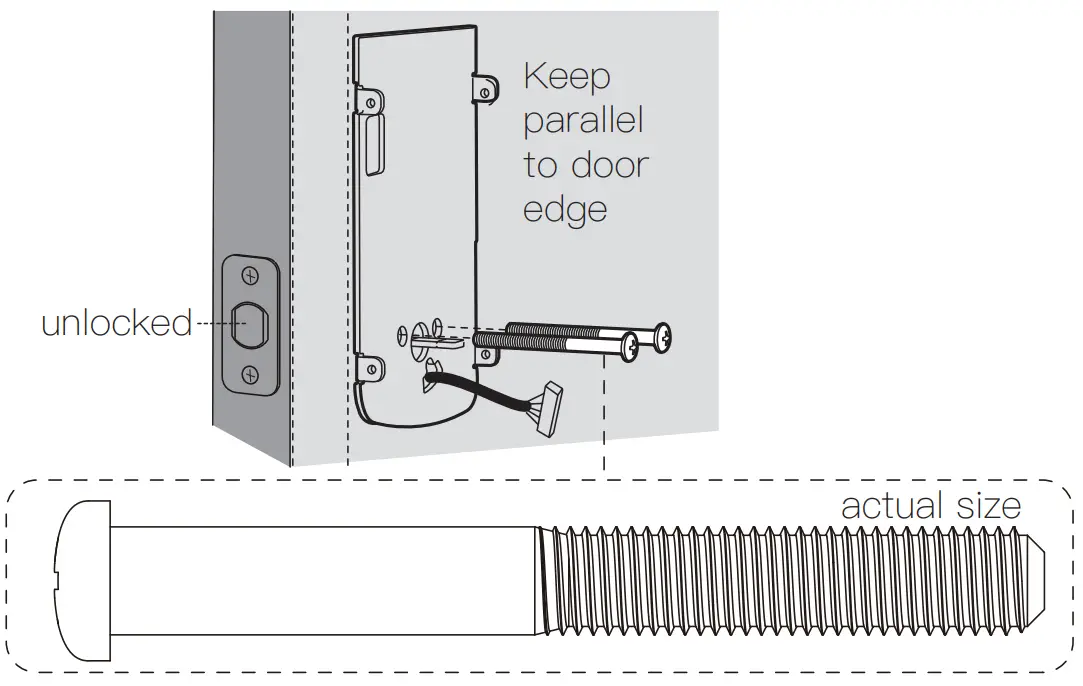 Revolo WFP01 WiFi Smart Lock - supplied screws