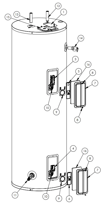 HTP lP 565 Everlast Light Duty Commercial Electric Water Heaters - Annually