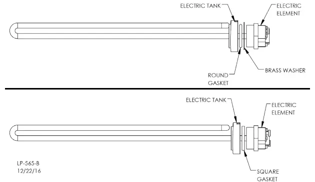 HTP lP 565 Everlast Light Duty Commercial Electric Water Heaters - Remove the element