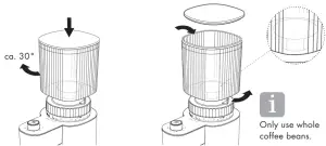 Coffee bean container