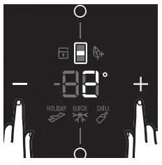 Electrolux EBB3700H H Refrigerator-Adjusting the middle temperature