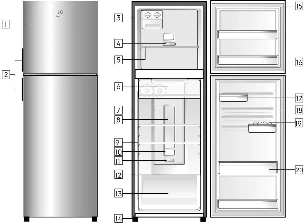 Electrolux EBB3700H H Refrigerator-ETB2802H