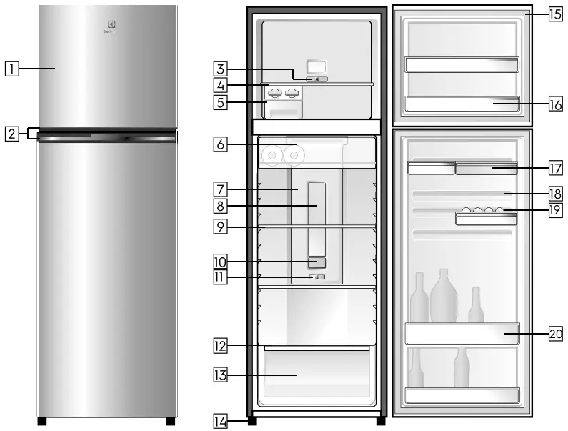 Electrolux EBB3700H H Refrigerator-ETB3400H