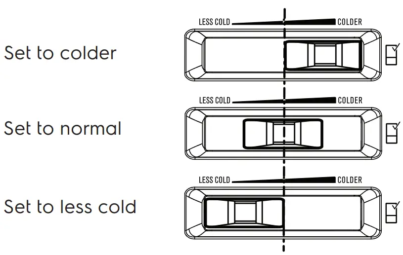 Electrolux EBB3700H H Refrigerator-Set to colder