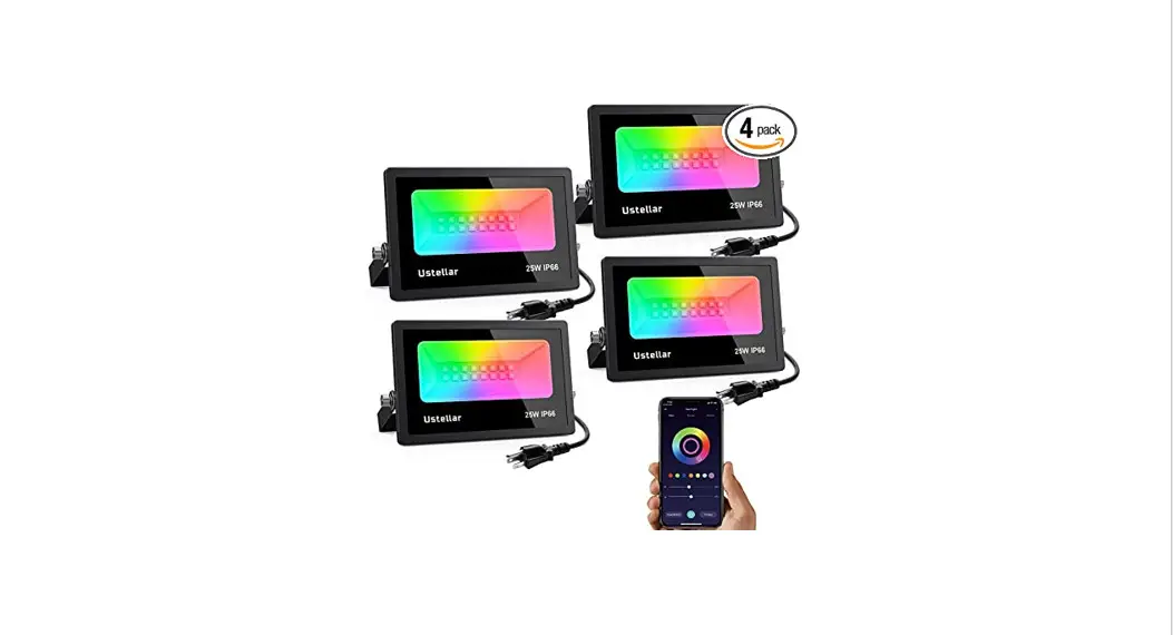 Ustellar Ut88870-rgb Led Flood Light Outdoor App Control User Guide