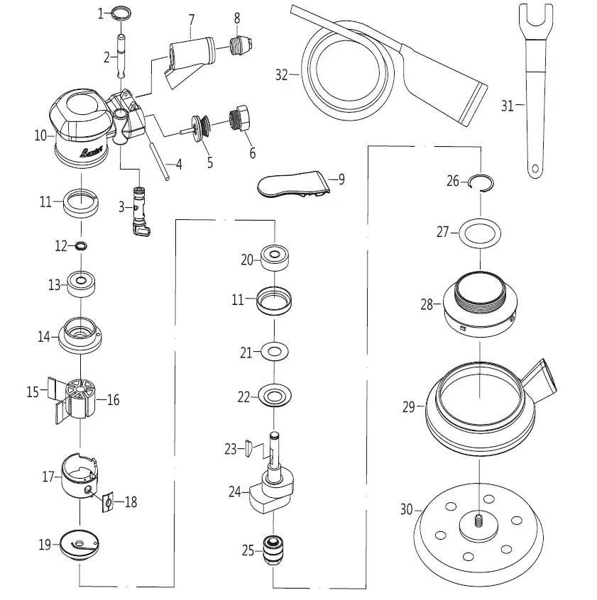 HARBOR FREIGHT 57899 6 Inch Self Vacuuming Random Orbital Sander-5