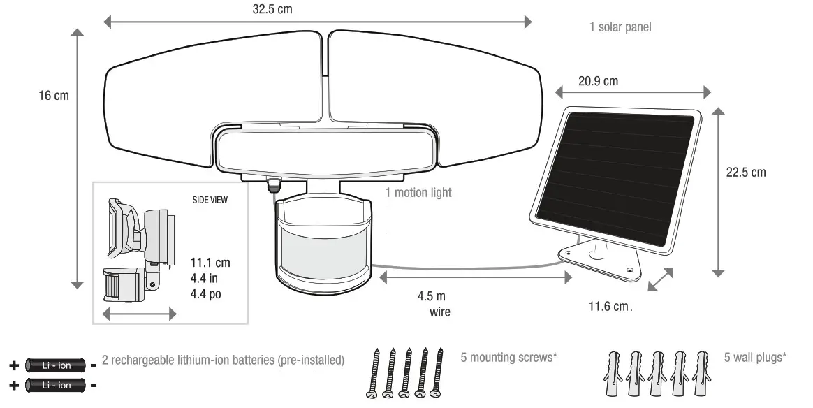 SUNFORCE 1600329 Solar Motion Activated Security Light - fig 8