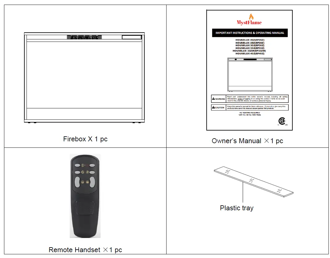 MystFlame EF28Z Smart Electric Fireplace fig 2