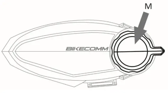 BIKECOMM BK S2 Bluetooth Headset -audio volume 4