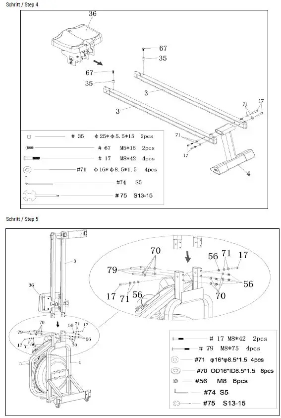 HAMMER 4542 Water Stream II Rower-4