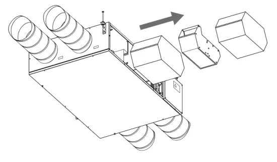 VENTS VUE 550 PBW EC Heat and Energy Recovery Air Handling Unit - exchanger 1