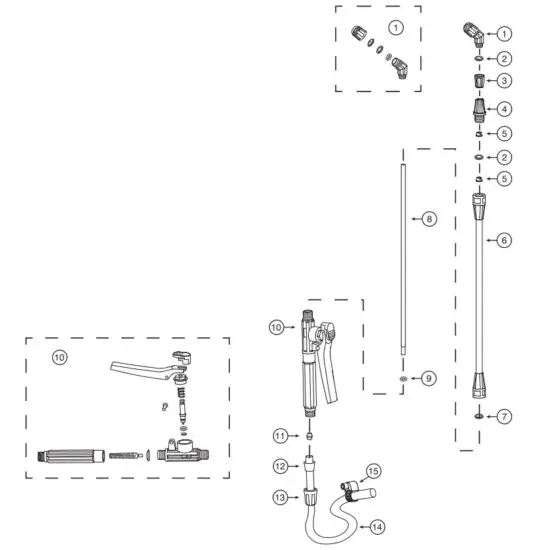 nylex 50133442 15L Heavy Duty Backpack Sprayer - parts