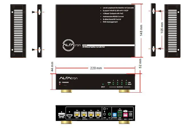 ALFATRON-SUH4T 1x4-HD-Baset-Splitter-fig-10