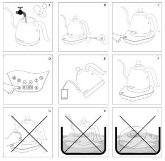 brewista BA10VK 1000ml Variable Temperature Kettle - Fig