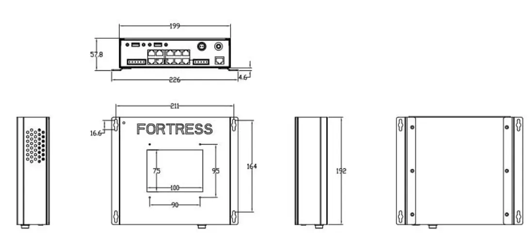 Product Image & Dimensions Drawing