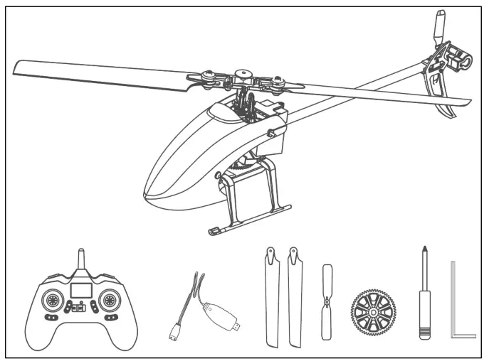 AMEWi AFX180 Single Rotor RC Model Helicopter - fig 3