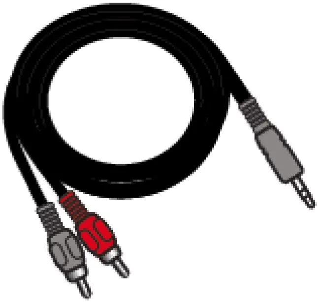 1.5M 1 8 TRS to 2x RCA cable