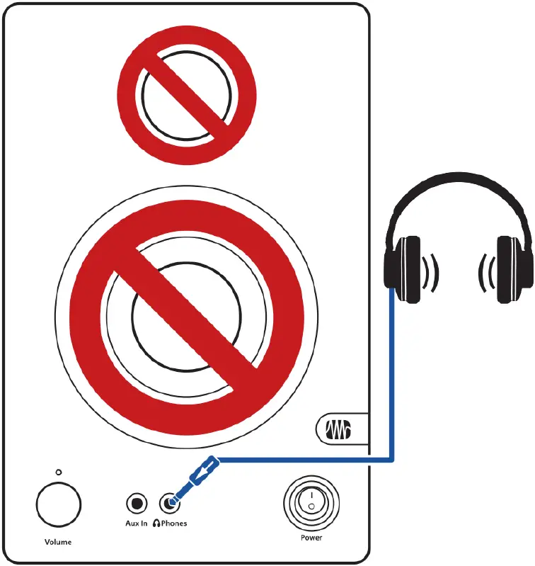 Connecting headphones will mute the speakers