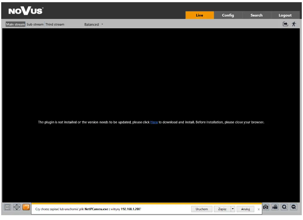NOVUS NVIP 5H 6511 F IP Camera - running