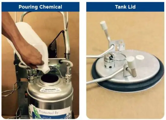 FIG 10 Carefully pour an approved chemical into the tank.JPG