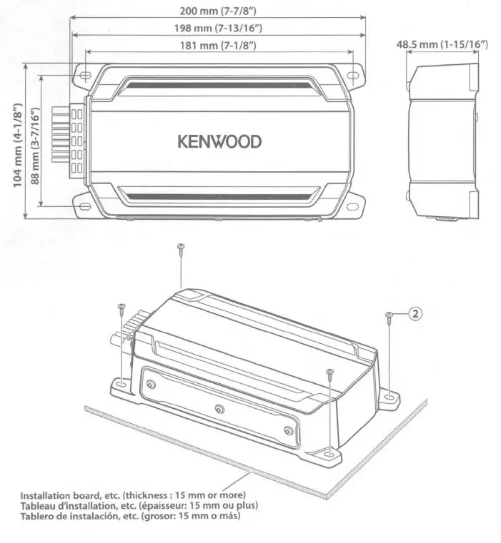 KENWOOD KAC-M5014 COMPACT 4 CHANNEL DIGITAL AMPLIFIER 3