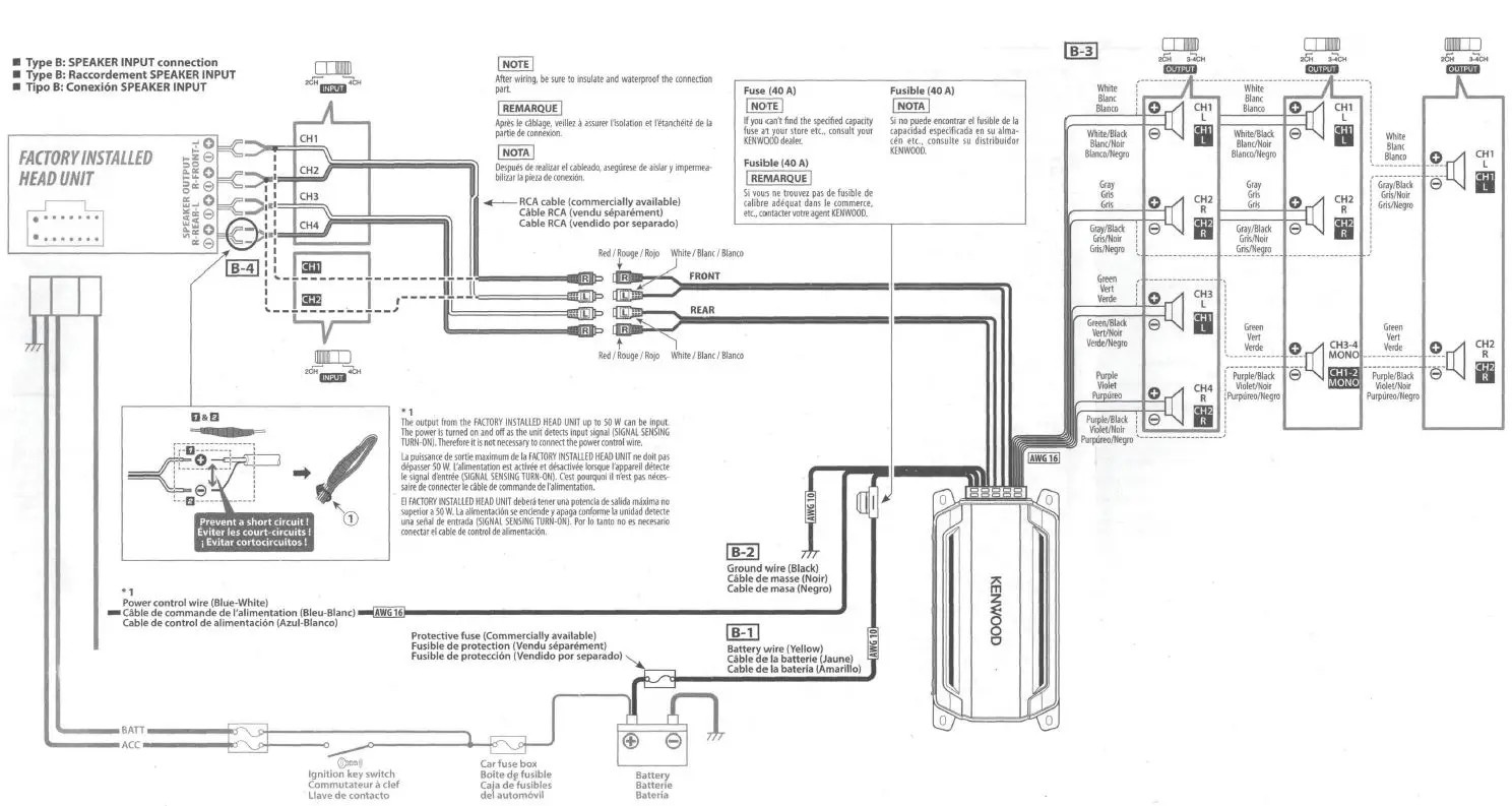 KENWOOD KAC-M5014 COMPACT 4 CHANNEL DIGITAL AMPLIFIER 5