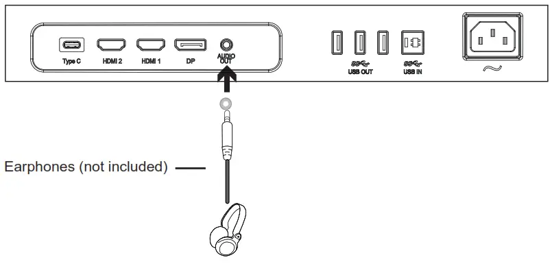 itek ITMF44A121DFHD 43  8 Inch Ultra Wide Flat Monitor - Earphones