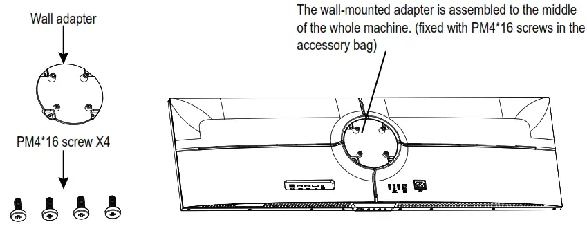 itek ITMF44A121DFHD 43  8 Inch Ultra Wide Flat Monitor - adapter