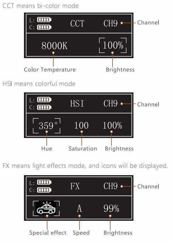 SIRUI Duken T60 Telescopic RGB LED Tube Light User Guide - Remote Control