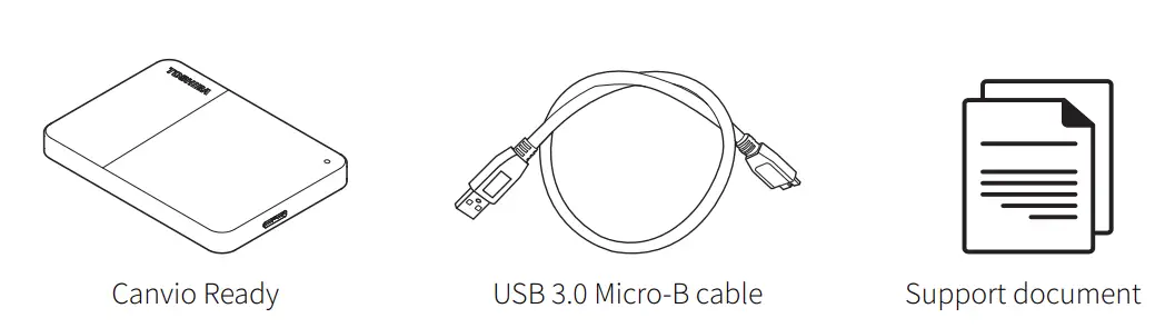 TOSHIBA Canvio Ready Basics 2TB Portable External Hard Drive USB 3.0-fig1