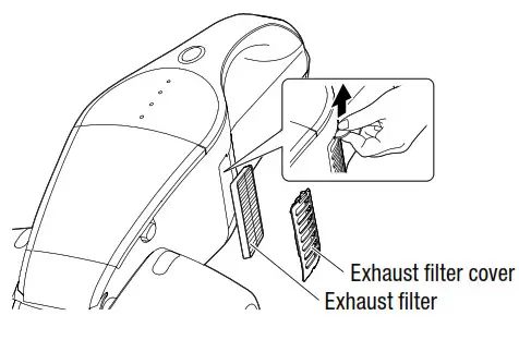 IRIS Rechargeable Mattress Cleaner - Exhaust ﬁlter cover
