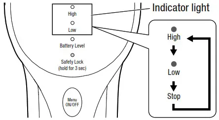 IRIS Rechargeable Mattress Cleaner -ndicator light